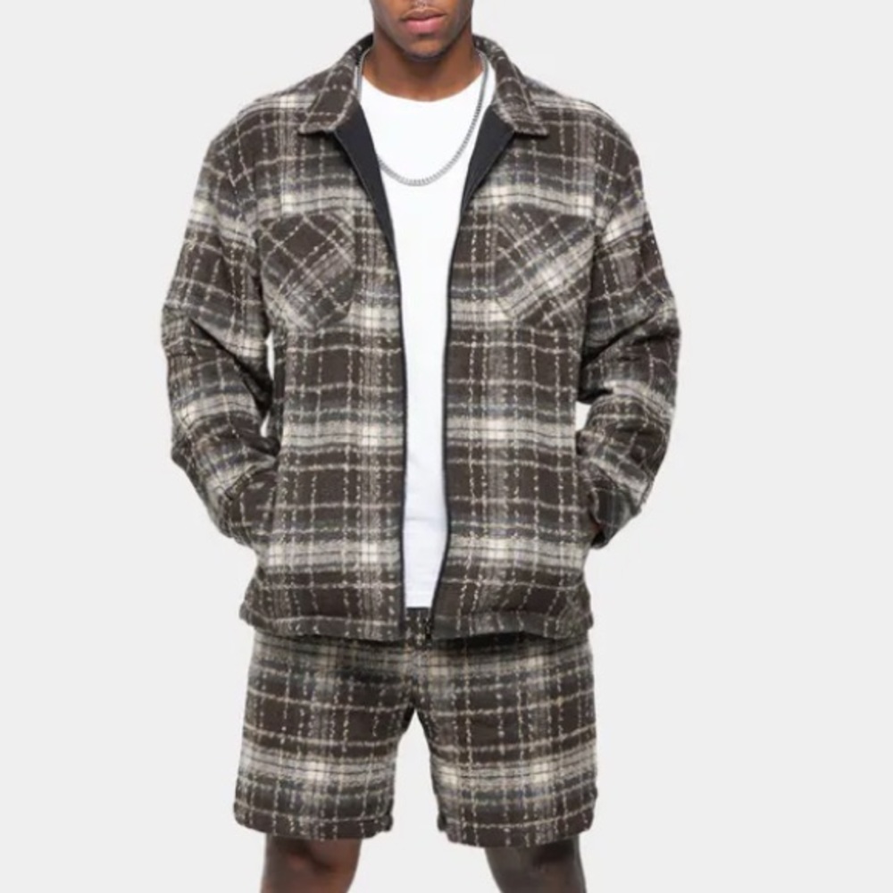 NEW XXIII Vitus Zip Up Flannel Shacket SIZE:L